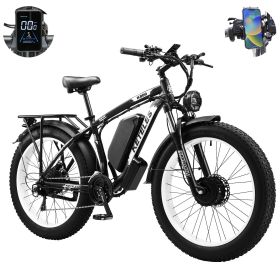 Rower Elektryczny KETELES 48V 23AH Dual Motor 1000W*2 26"*4.0 MTB (Color: while)